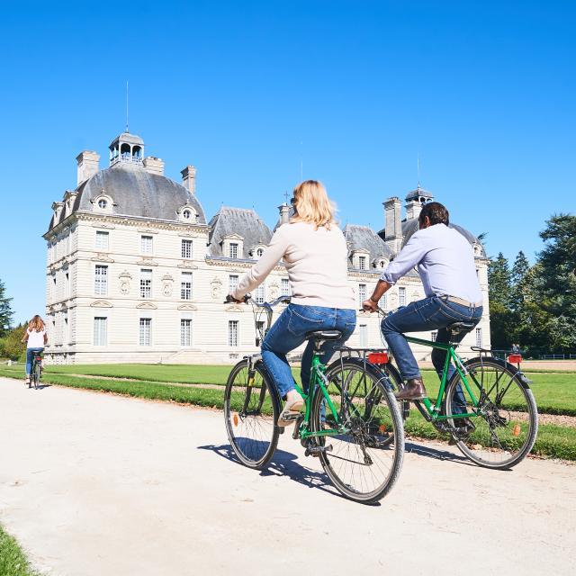 Vélos devant Cheverny 2