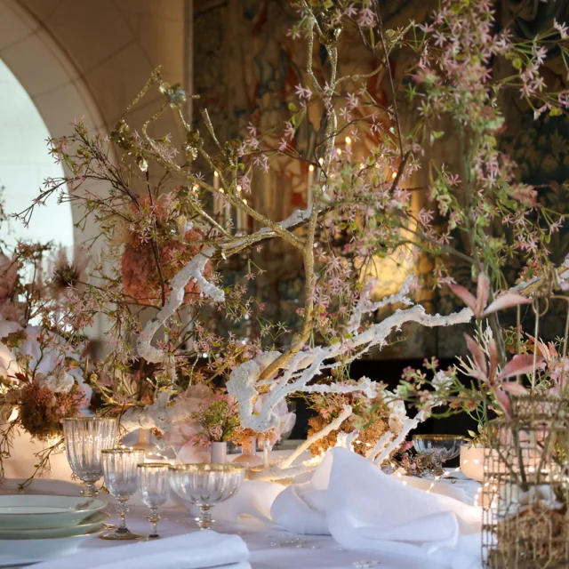 Table de noël au château de Chaumont-sur-Loire