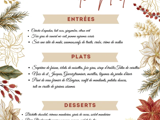 Menu Dejeuner Noel