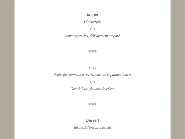 Menu 25 Relais De Chambord